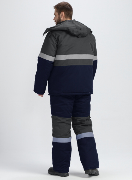 Костюм зимний Нордхард-2 СОП У. (тк.Смесовая,240) п/к, т.синий/серый