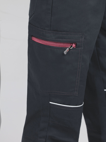 Полукомбинезон женский ProfLineSpecialist (тк.Смесовая,240), серый/розовый