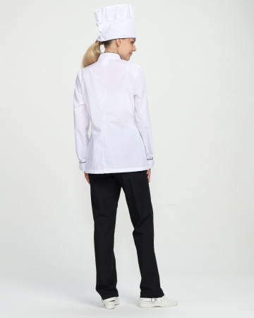 Костюм женский повара Гурман (тк.ТиСи), белый/черный