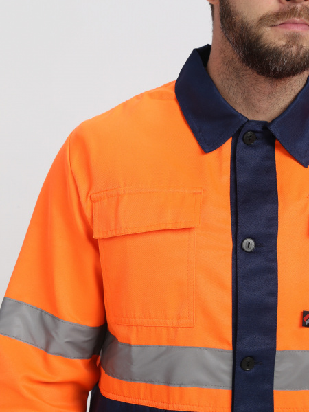 Костюм сигнальный Яркон-2 СОП (тк.Смесовая,210) п/к, оранжевый/т.синий