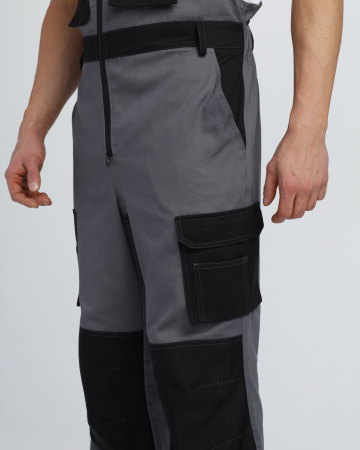 Полукомбинезон Айкор (тк.Смесовая МВО,270), т.серый/черный