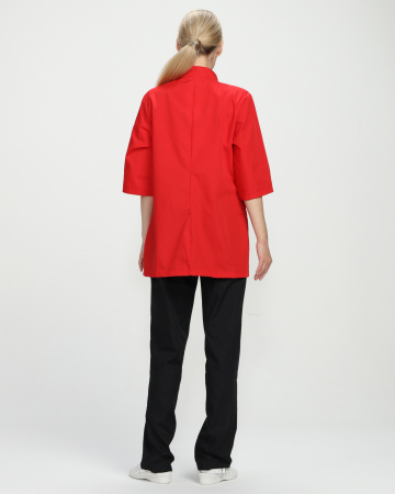 Костюм женский повара Шеф (тк.ТиСи), черный/красный