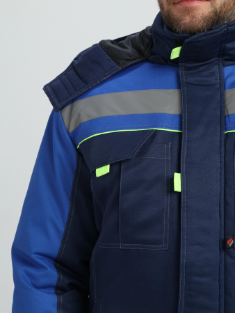 Костюм зимний Бивек-2 СОП (тк.Смесовая,210) пк, т.синий/васильковый/лимонный