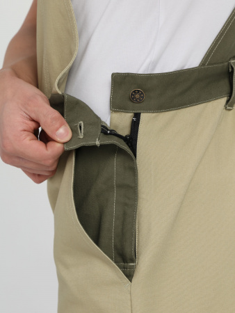 Полукомбинезон Ридоф (тк.Канвас,270), хаки/бежевый