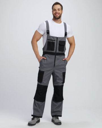 Полукомбинезон Айкор (тк.Смесовая МВО,270), т.серый/черный