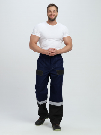 Костюм Вивантек-1 СОП К. (тк.Смесовая МВО,240) брюки, т.синий/черный/васильковый