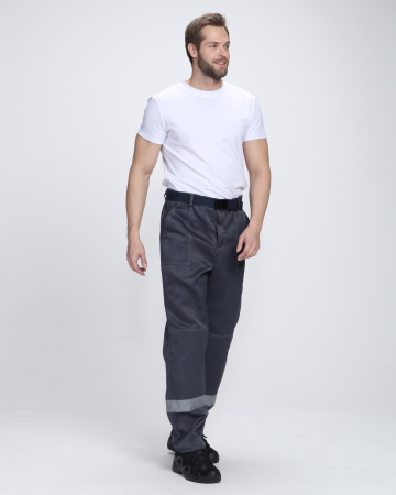 Костюм Лигор-1 СОП Н. (тк.Смесовая,210) брюки, т.серый/св.серый