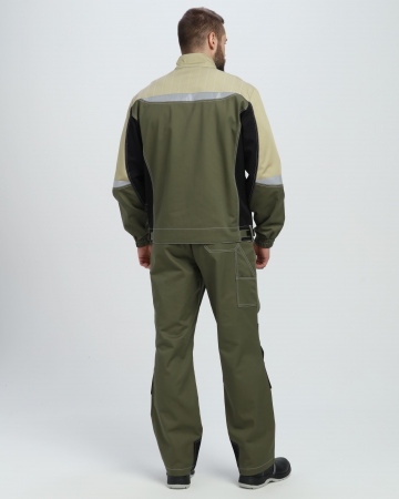 Костюм Вектрон-1 (тк.Смесовая МВО,240) брюки, хаки/черный/бежевый