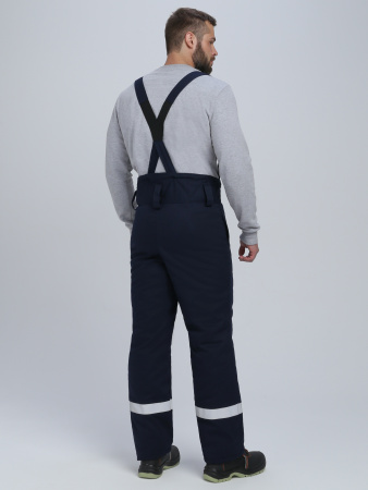 Костюм сварщика зимний Велдсвар-СОП 1 кл.защиты (тк.Хлопок ОП,350) брюки, т.синий/красный