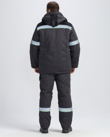 Костюм зимний Ховард (тк.OxLine) п/к, т.серый/черный/лимонный