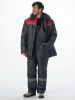 Костюм зимний на пуговицах Квайл-1 СОП (тк.Оксфорд,90) брюки, т.серый/красный