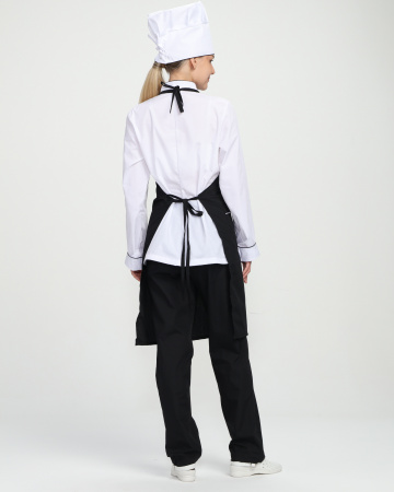 Костюм женский повара Гурман (тк.ТиСи), белый/черный