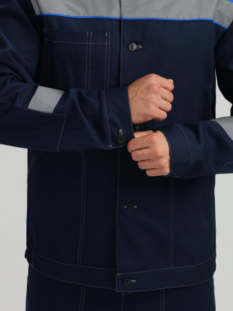 Костюм Лигор-1 СОП (тк.Саржа,250) брюки, т.синий/васильковый