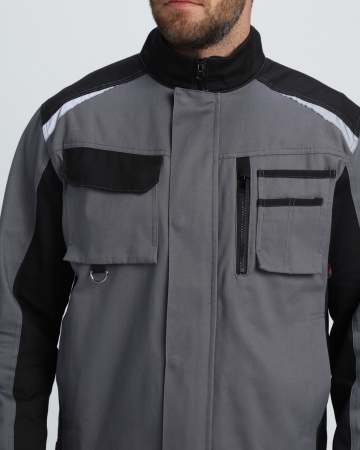 Куртка Айкор (тк.Смесовая,260), т.серый/черный