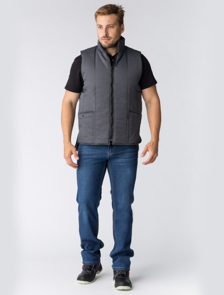 Жилет утепленный Универсальный (тк.Смесовая,210), т.серый