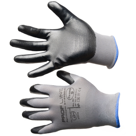 Перчатки ProfLineSpecialist нейлоновые с Н-покрытием, серый