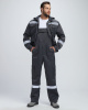 Костюм Нейч-2 СОП с капюшоном (тк.Смесовая,210) п/к, т.серый/св.серый