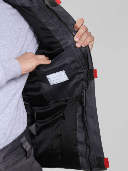 Жилет утепленный Флофт (тк.Смесовая,210), т.серый/серый