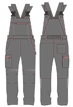Полукомбинезон женский ProfLineSpecialist (тк.Смесовая,240), серый/розовый