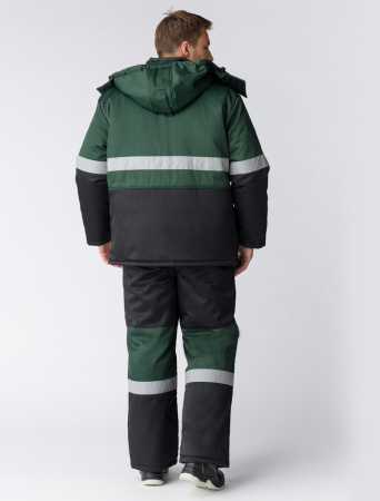 Костюм зимний Нордхард-2 СОП (тк.Смесовая,250) п/к, черный/зеленый
