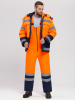Костюм зимний сигнальный Яркон-2 СОП (тк.Смесовая,210) п/к, оранжевый/т.синий