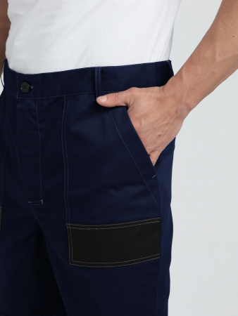 Костюм Вивантек-1 СОП К. (тк.Смесовая МВО,240) брюки, т.синий/черный/васильковый