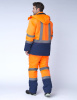 Костюм зимний сигнальный (тк.Смесовая,210) п/к, оранжевый/т.синий