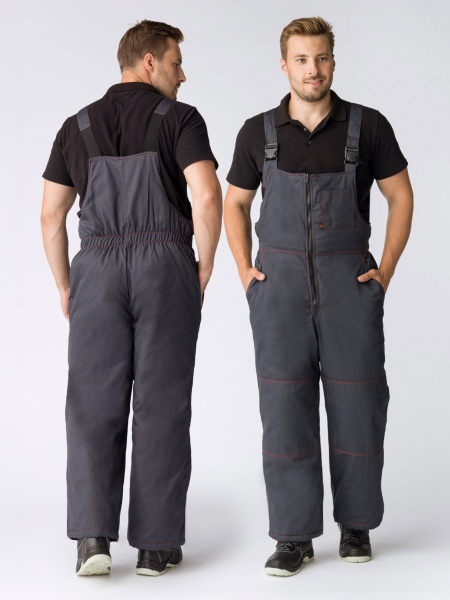 Полукомбинезон зимний Флофт (тк.Твил,210), т.серый