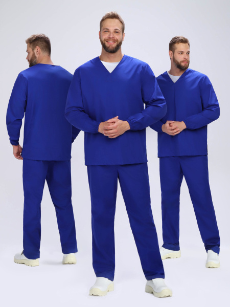 Костюм мужской Хаспфуд-База (тк.ТиСи,120), васильковый